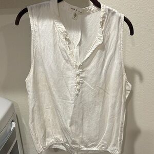 Cloth & Stone white Sleeveless Blouse